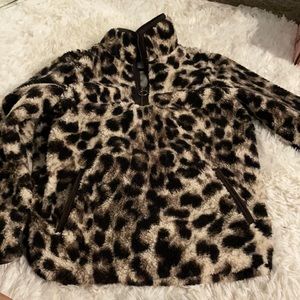 Leopard print Sherpa